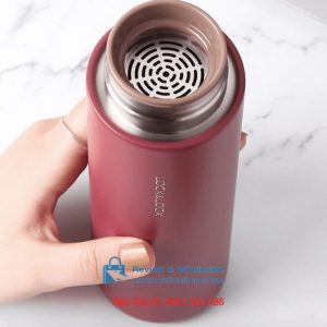 Bình Giữ Nhiệt LockLock 400ml LHC4227 Flat Nắp Gỗ 0005