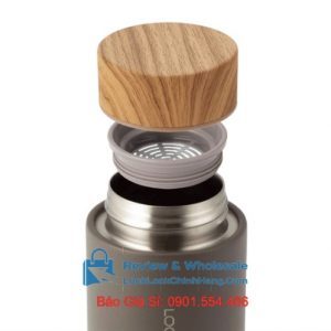 Bình Giữ Nhiệt LockLock 400ml LHC4227 Flat Nắp Gỗ 0006