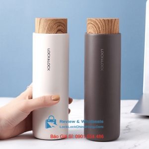 Bình Giữ Nhiệt LockLock 400ml LHC4227 Flat Nắp Gỗ 0009