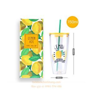 Ly Nhựa Lock&Lock 750ml HAP507YEL Có Ống Hút 3