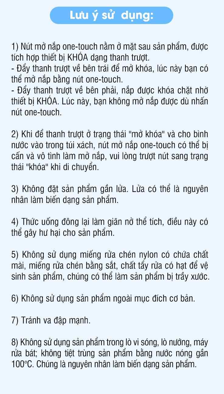 Bình Nước Nhựa Tritan Lock&Lock 750ml ABF763 One Touch Sport 8