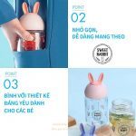 Bình Nước Lock&Lock 380ML Bottle Hình Tai Thỏ ABF652 9