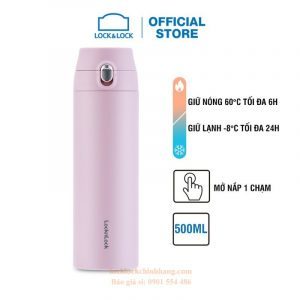 Bình Giữ Nhiệt Lock&Lock 500ml LHC3257 Featherlight One-touch Tumbler 1