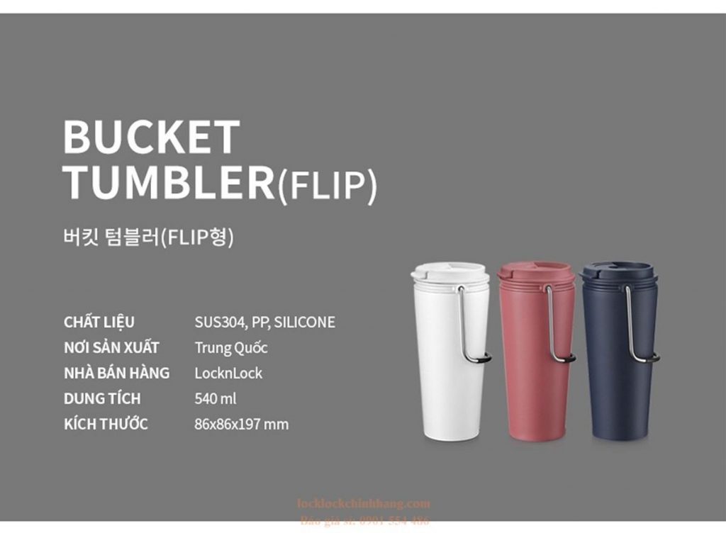Bình Giữ Nhiệt Lock&Lock 540ml Bucket Tumbler LHC4269 (3 màu) 16