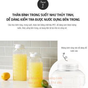 Bình Nước Nhựa Lock&Lock 1L Jug HAP810 2