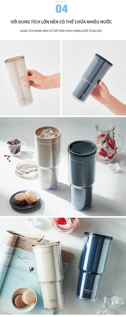 Ly Nhựa 2 Lớp LocknLock 900ml HAP502 7