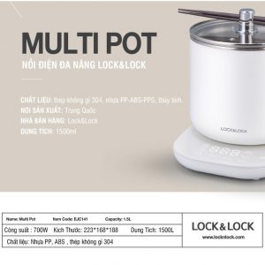 Nồi điện đa năng Lock&Lock màu trắng EJC141 3 00488b44d9f07d9b67467106697e1ba8