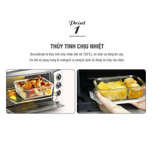 Hộp cơm thủy tinh Lock&Lock kèm muỗng đũa 930ml LLG991CL (2 màu) 3 174ce43b39dcc241921c2eb646d291af