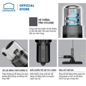 Máy hút bụi Lock&Lock 0.4L, 400W, 220V, 50Hz - Màu đen ENV336BLK (có dây) 4 1eef13d20fe315ba214c8412377c8c9e