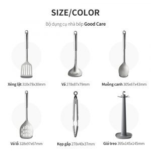 Bộ dụng cụ nhà bếp 6 món Lock&Lock Kitchen Tools Set - màu xám CKT330S01 4 25705b5d7a2ab0684e541f6de32a4c99