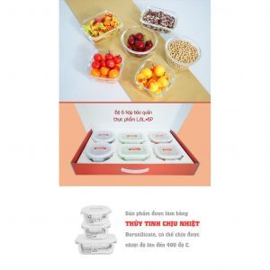 Bộ 6 hộp bảo quản thực phẩm Lock&Lock LLG205S6 1 3441def7c62e91bc1d38a8d30f0689b8 1