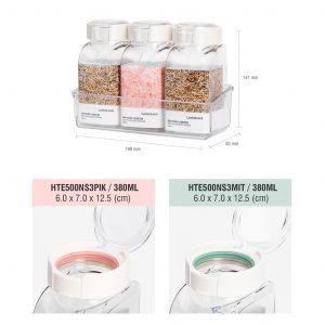 Hũ đựng thực phẩm khô Lock&Lock 380ml*3 gioăng - Màu trong suốt HTE500NS3 4 5562e445a6fcee960b537cc8b09dda04 2