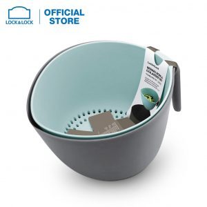 Rổ kèm thau Lock&Lock Mixing Bowl with Colander - CKB014GRY 2 5c4c8bdc5265e24e42318001b3741e22