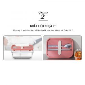 Hộp cơm thủy tinh Lock&Lock kèm muỗng đũa 930ml LLG991CL (2 màu) 4 6c60b4ea5dc298f654c21f5a36f0a262