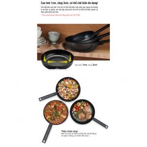 Chảo sâu lòng Soma Lock&Lock 28cm (Có thể dùng bếp từ) - Màu đen - LMH1285IH 6 8698e7ca531d79fc0c0c4f7a3f9f3db3