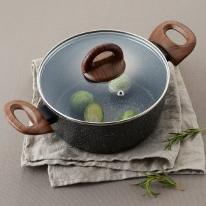 Nồi nhôm chống dính BAUM Marble 24cm, 2 tay cầm, nắp thủy tinh, hiệu Lock&Lock LBU1242 2 9b4dd6e7b9a415d218ed3f0fd6bb528c