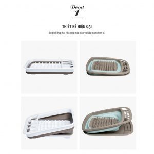Kệ chén dĩa gấp gọn Lock&Lock, 363x309x57MM - màu trắng - LDR130WHT 5 a5b807eb270dae7f97d39415ab956bae