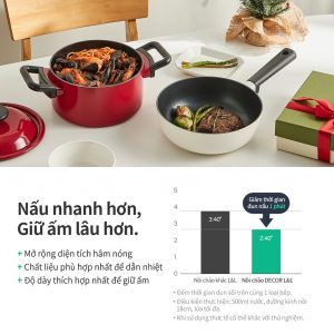 Bộ nồi chảo sâu lòng 2 món Decore IH Christmas Edition Lock&Lock - LDE1202IHS01 6 b6a3920342e5f105cd566415c440679d