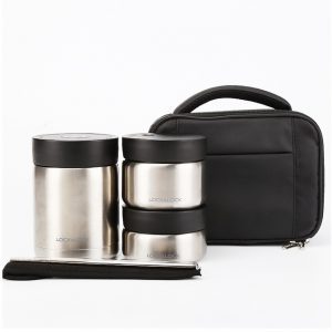 Bộ hộp cơm giữ nhiệt Lock&Lock bằng thép không gỉ Màu bạc LHC8031SLV 2 c7a315895391029b2b539184d7811c37