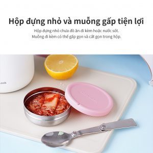 Bộ hộp cơm giữ nhiệt đựng thức ăn kèm muỗng Lock&Lock Handle Food Jar 700ml - LHC8042 (2 màu) 5 cd792e3291c70e69dc4874b234263976