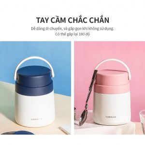 Bộ hộp cơm giữ nhiệt đựng thức ăn kèm muỗng Lock&Lock Handle Food Jar 700ml - LHC8042 (2 màu) 6 d6002edd51f9acb74f82b5d7acbfca3f