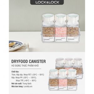 Hũ đựng thực phẩm khô Lock&Lock 380ml*3 gioăng - Màu trong suốt HTE500NS3 3 f22811e47b965a1463d56895810b40f3 2