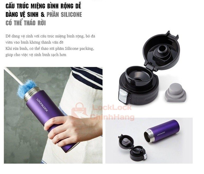 Bình Giữ Nhiệt Lock&Lock 500ml LHC3220 Feather Light Siêu Nhẹ 13 Bình Giữ Nhiệt Lock&Lock 500ml LHC3220 Feather Light Siêu Nhẹ 8