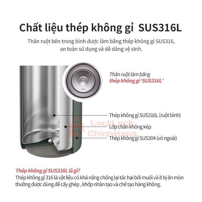 Bình Giữ Nhiệt Lock&Lock 400ml – LHC3270 Slim Fit Onetouch 13 Bình Giữ Nhiệt Lock&Lock 400ml – LHC3270 Slim Fit Onetouch 8