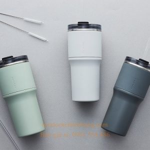 Ly Giữ Nhiệt Lock&Lock 650ml – LHC4277S Metro Drive Kèm Ống Hút Và Cọ Rửa 6