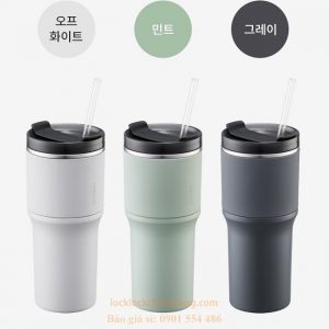 Ly Giữ Nhiệt Lock&Lock 650ml – LHC4277S Metro Drive Kèm Ống Hút Và Cọ Rửa 4