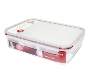 LBF406RED-Hộp bảo quản thực phẩm nhựa Bisfree Modular-LOCK&LOCK-2.1L- silicone màu đỏ