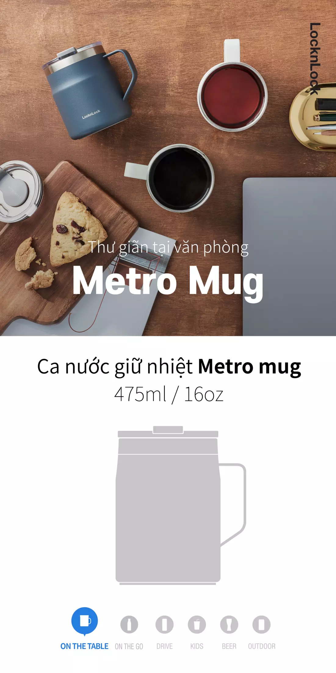 LHC4219MIT – Ca nước giữ nhiệt LocknLock Metro Mug 475ml – Màu xanh bạc hà 2 img1